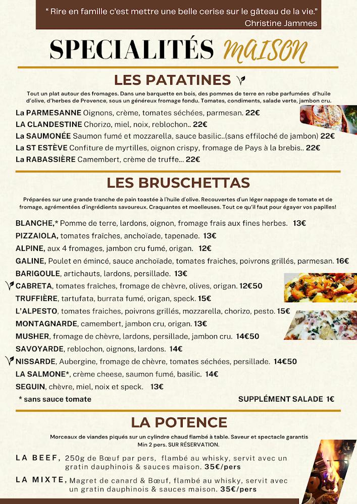 Le Chalet - Menu Image 1