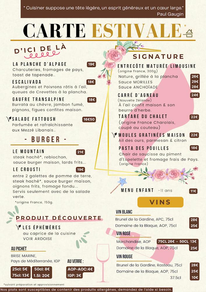 Le Chalet - Menu Image 2